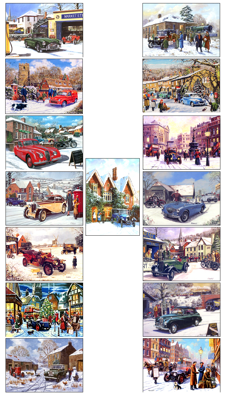 Classic car Christmas cards
